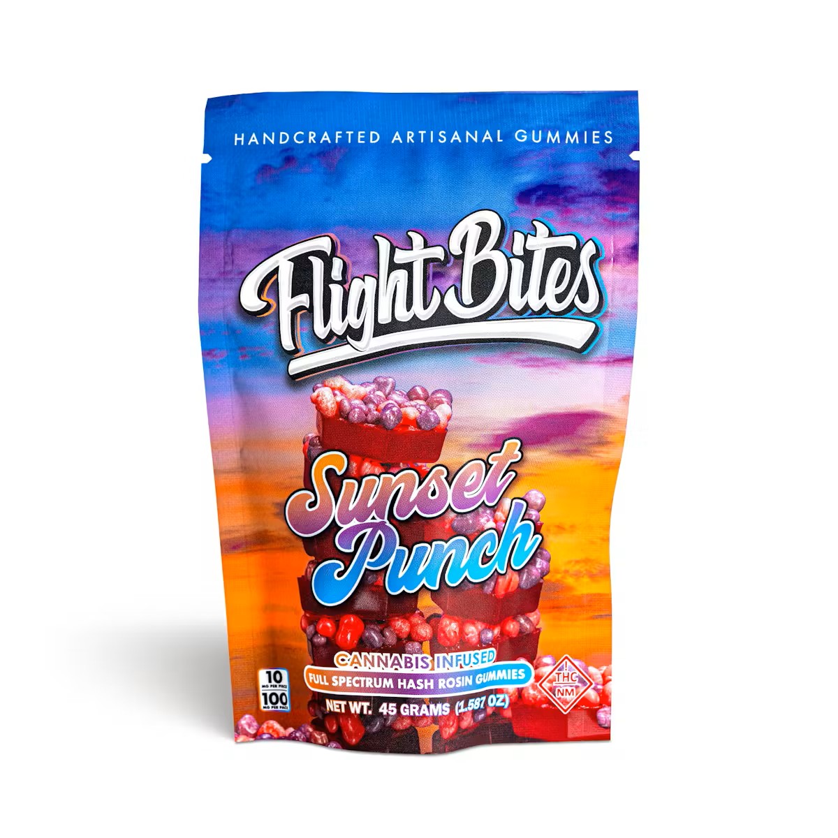 Photograph of product: Flight bites- Rosin gummy - Sunset Punch   - 10mg/pc