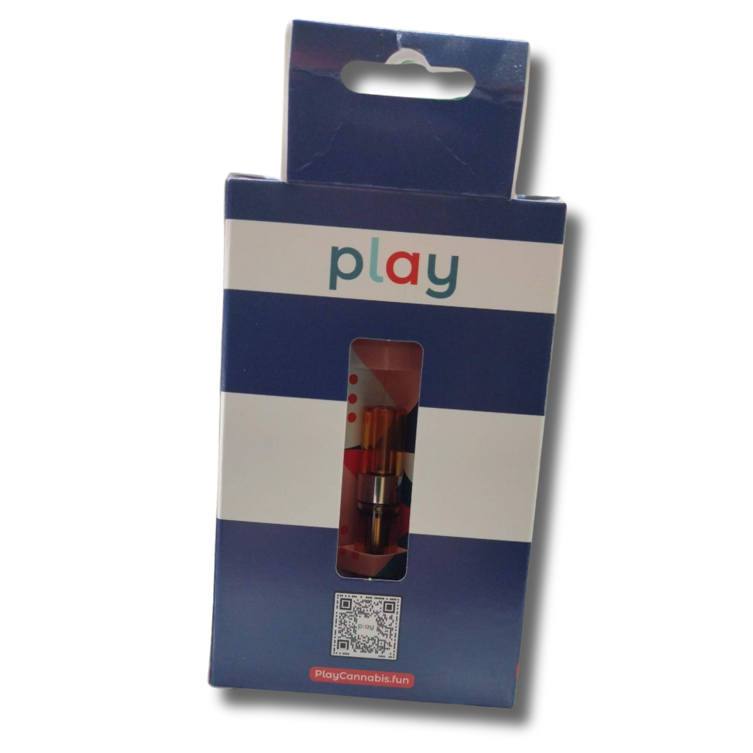 Photograph of product: Play Oui'd 1G (Gram) au chocolat Rosin infused Distillate 510 Cartridge Grenadine
