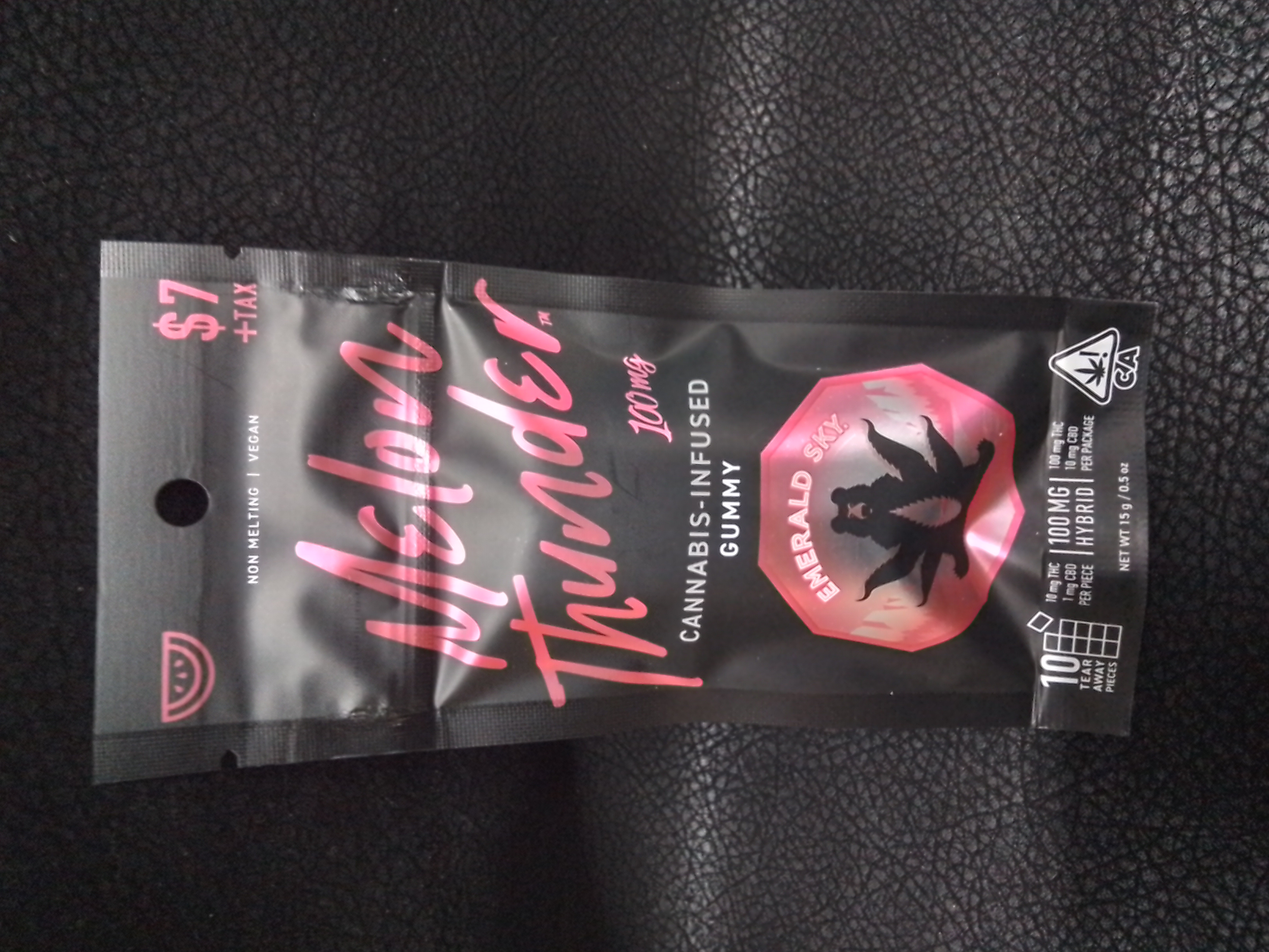 Photograph of product: Emerald Sky Gummies - Melon Thunder - 1ct 100mg