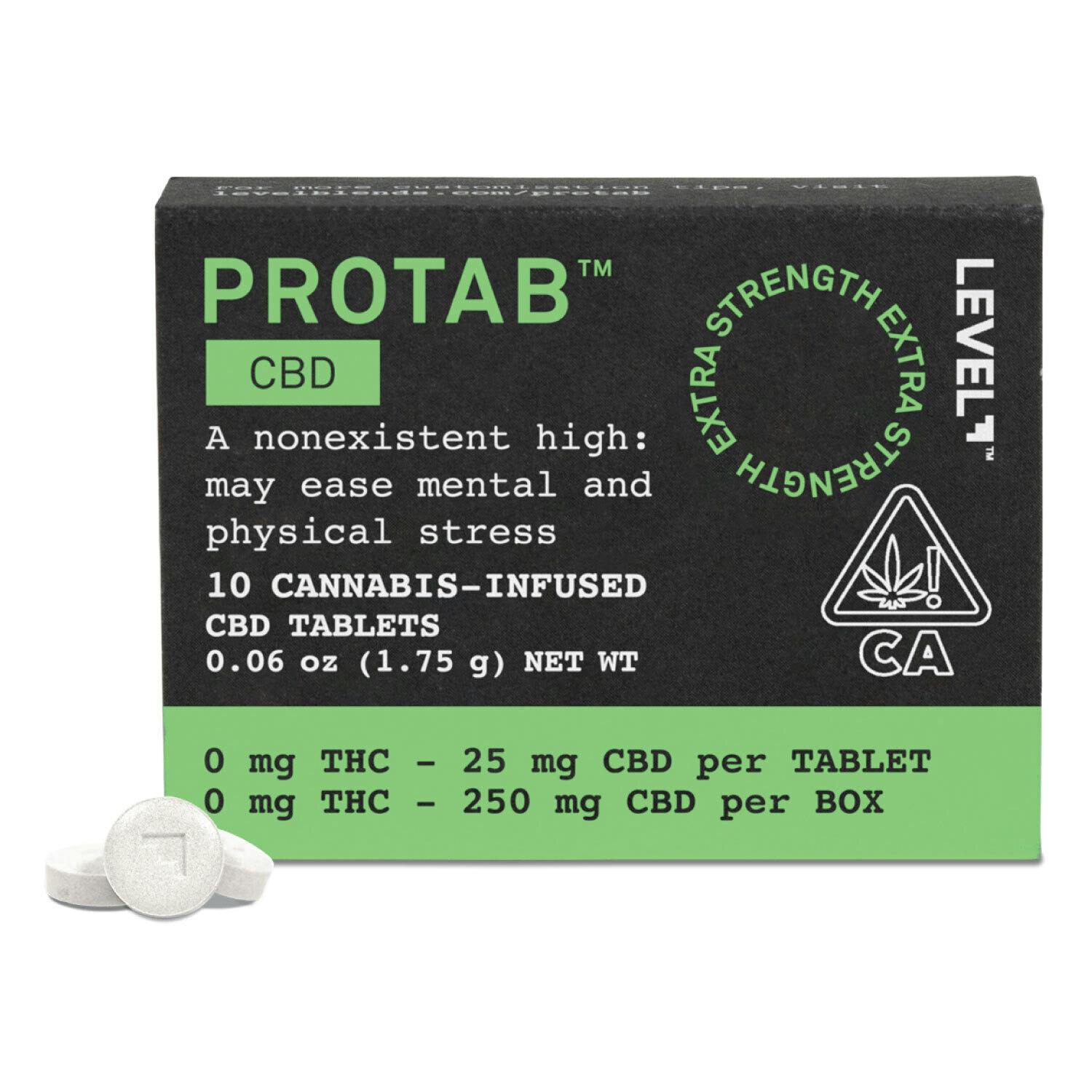 Photograph of product: Level | CBD Protabs (10 Pack - 250mg CBD)