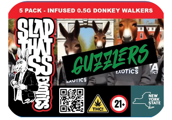 Photograph of product: Slap That Ass | Guzzler | Hybrid 5pk Infused Pre-rolls