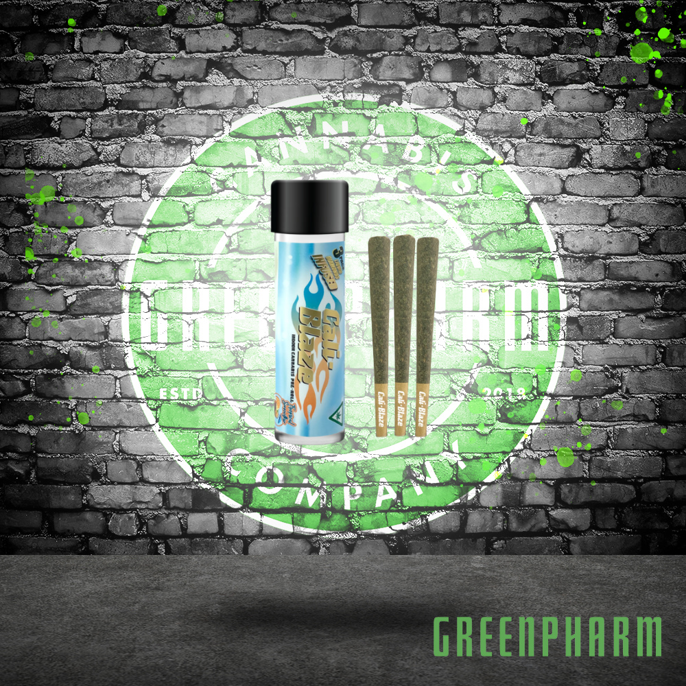 Photograph of product: Cali-Blaze , 3CT, 1G Tarantula Infused Pre-Rolls | Tropical Smoothie