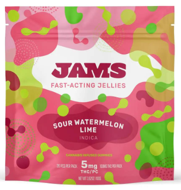 Photograph of product: JAMS: Sour Watermelon Lime Fast Acting Jellies (I) 00668