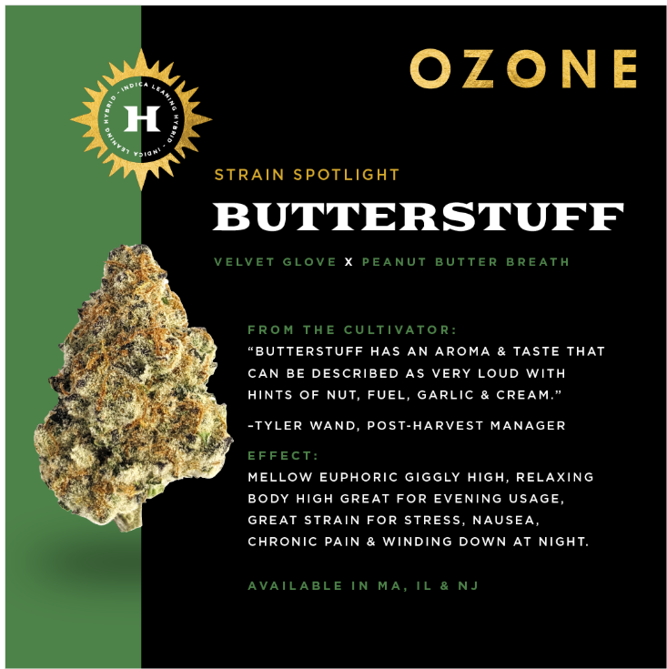 Photograph of product: Ozone | Butterstuff | Prerolls | 5pk | 2.5g