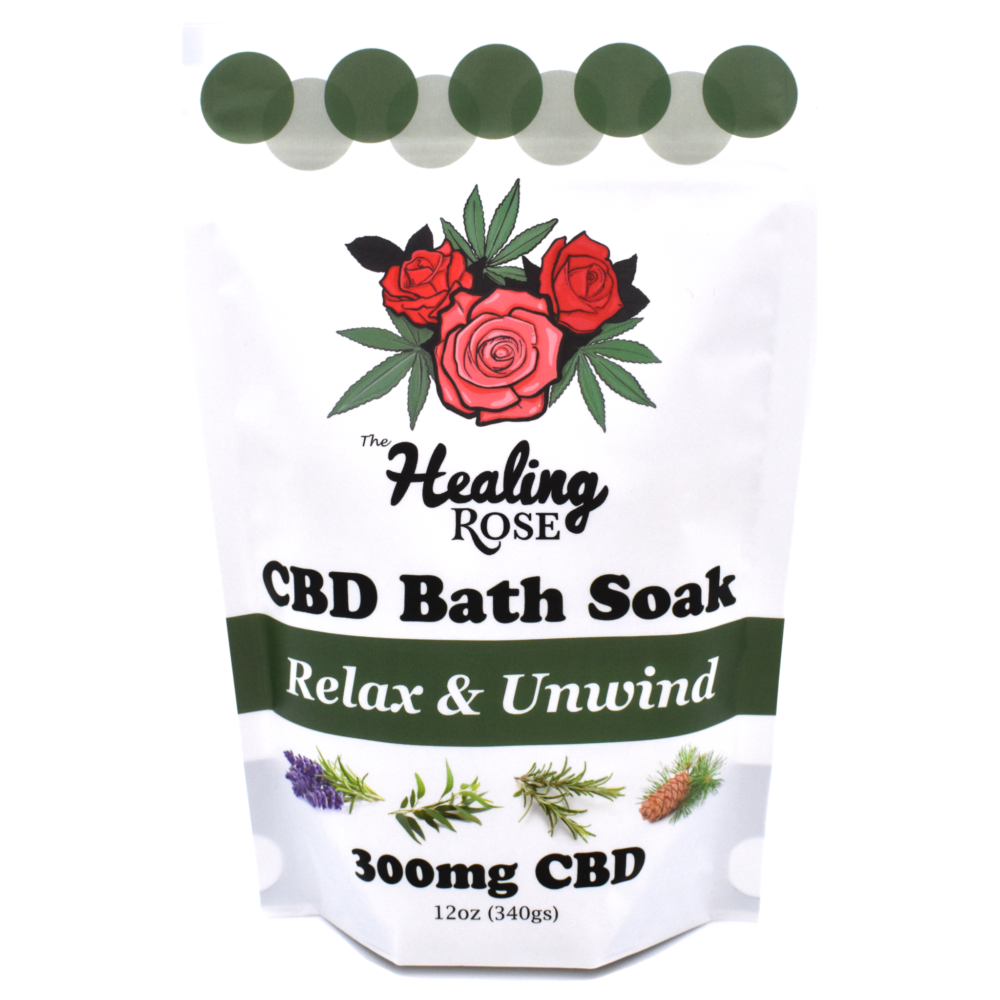 Photograph of product: The Healing Rose Relax & Unwind CBD Bath Soak 300mg 12oz