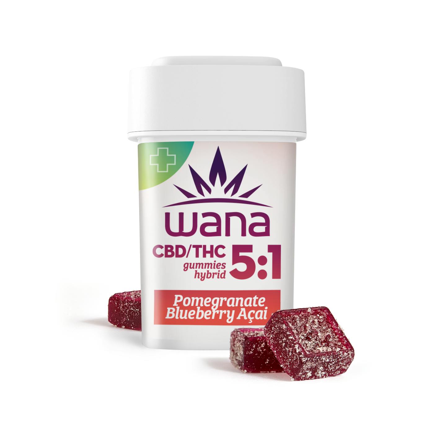 Photograph of product: Pomegranate Blueberry Acai 5:1 CBD:TH-oui Gummies 100mg