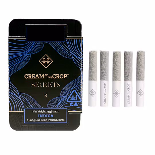 Photograph of product: Cream Of The Crop Gardens | COTC Secrets | Animal Style | Premium Infused Prerolls | 2.5g