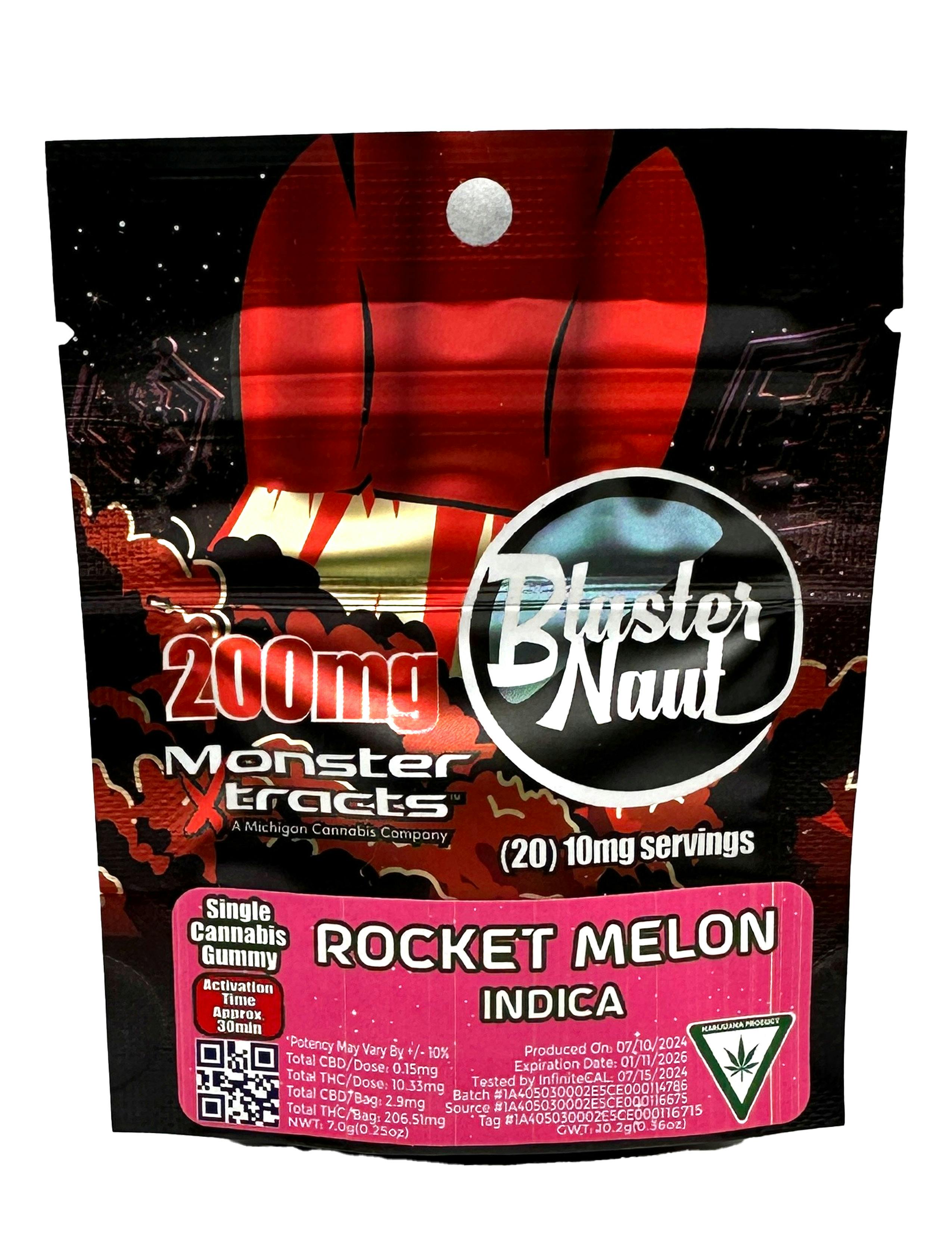 Photograph of product: Monster- Ballistic Berry RSO Blaster Naut 200mg (1 Piece)