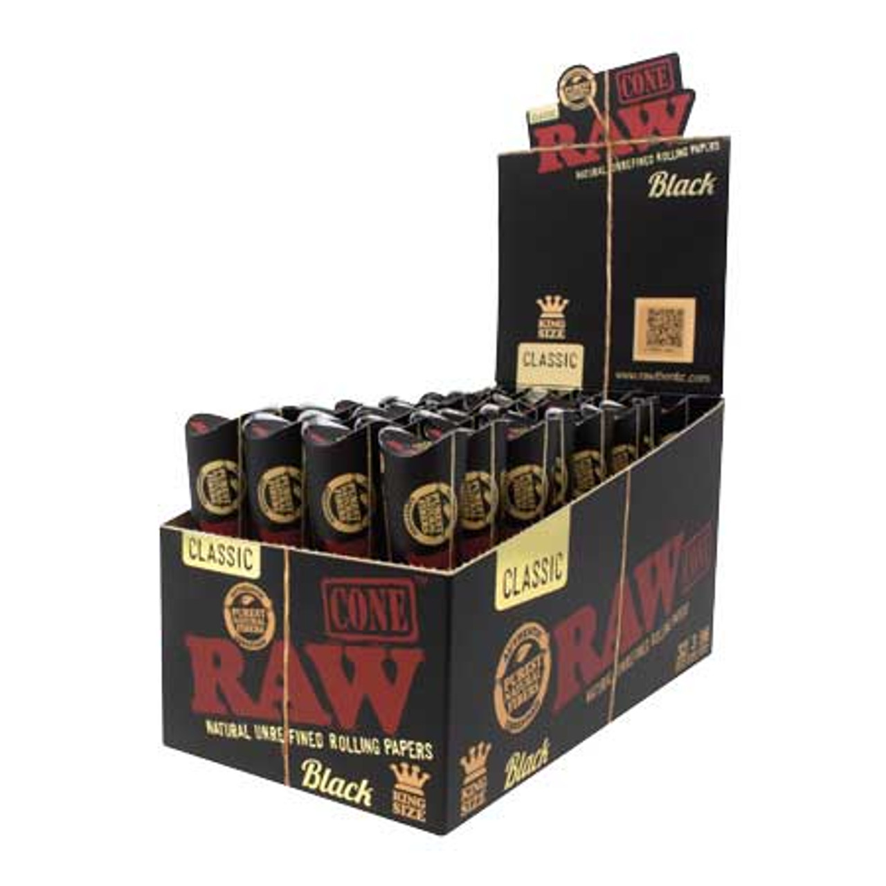 Photograph of product: RAW Black Cones King Size 3 Pack
