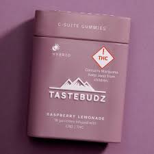 Photograph of product: Tastebudz | Gummies | Raspberry Lemonade | 20pk CBD:TH-oui 50:1