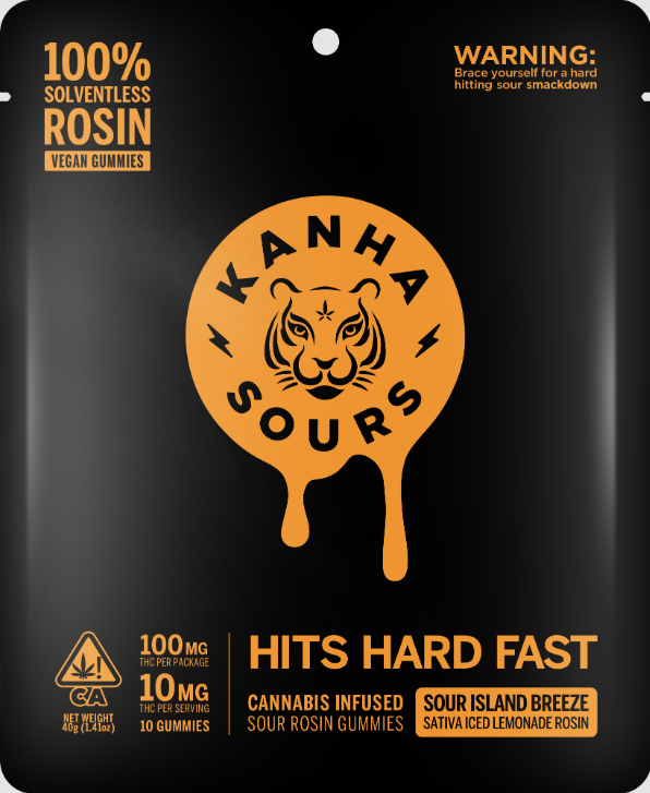 Photograph of product: Sour Island Breeze Rosin Gummies (10pk)