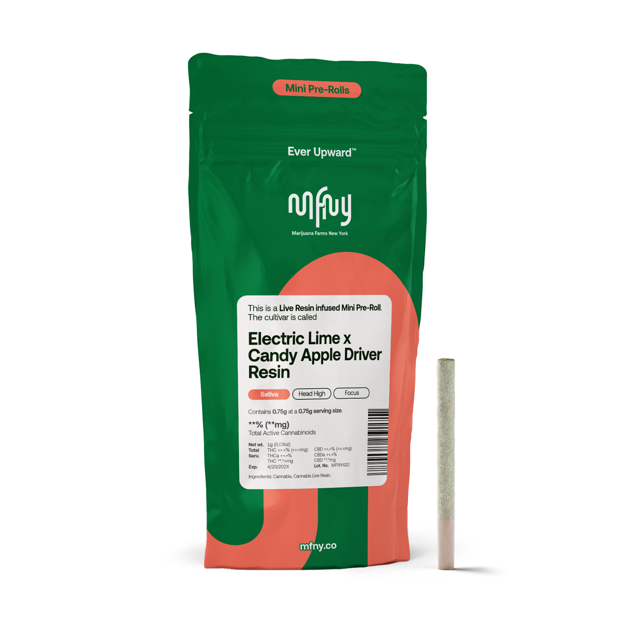 Photograph of Product: MFNY - Electric Lime X Candy Apple Driver Live Resin Preroll
