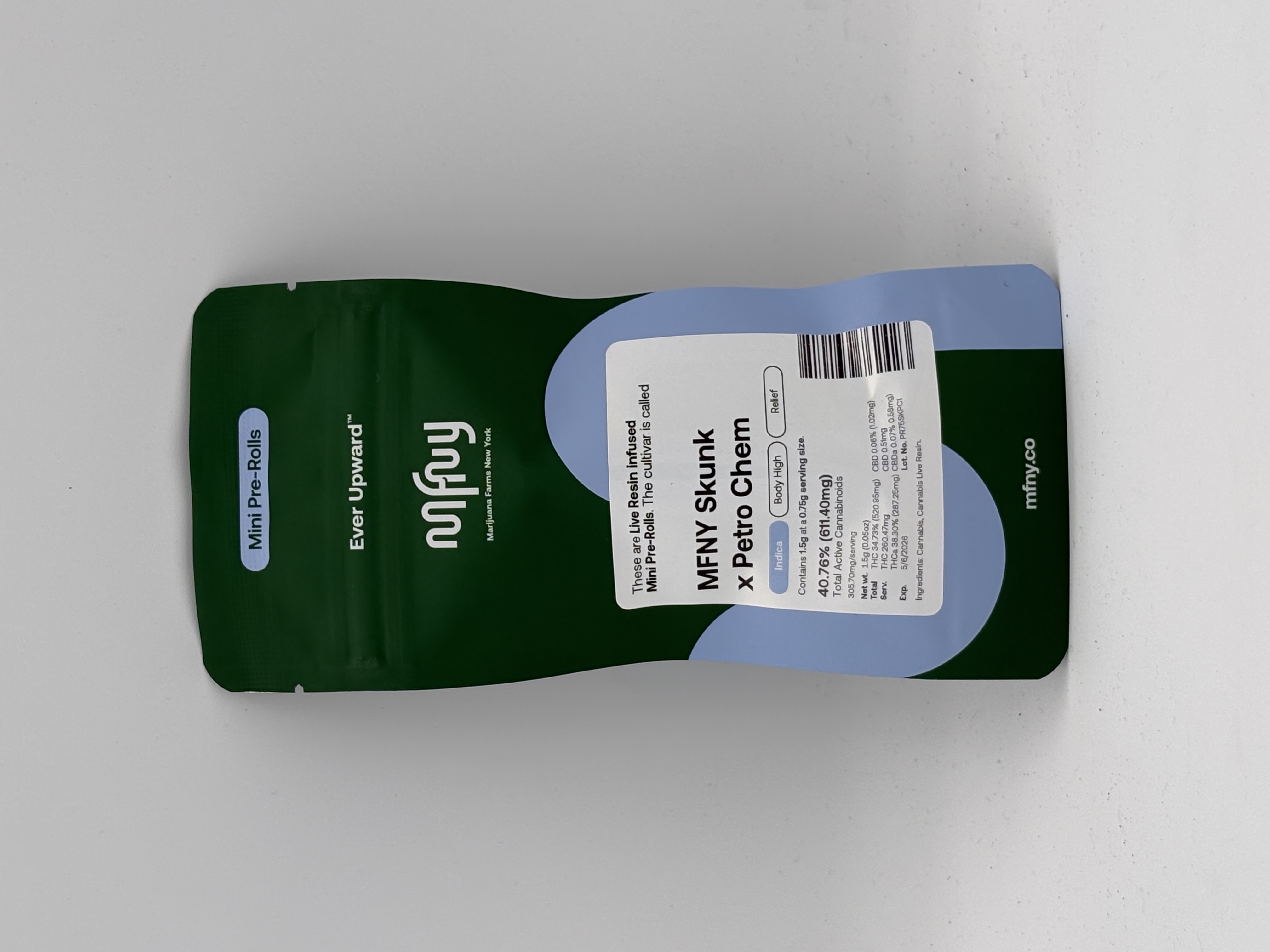 Photograph of product: MFNY | MFNY Skunk X Petro Chem | Mini Pre-Rolls | 2pck | 1.5g