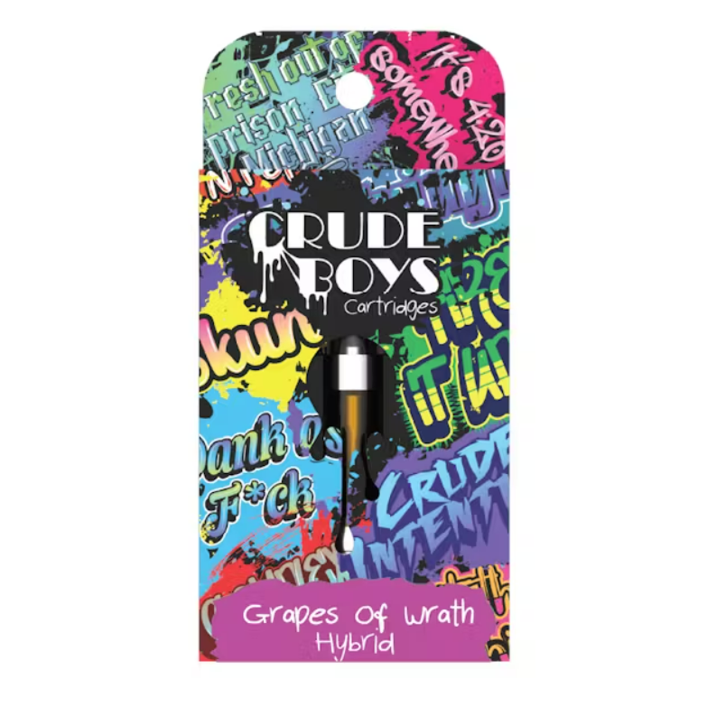 Photograph of product: Crude Boys | Grapes Of Wrath | Vape Cart Oui'd