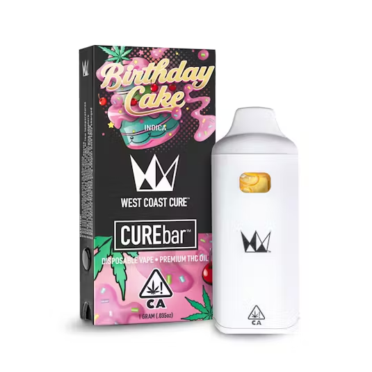 Photograph of product: WCC Birthday Cake CureBar Ready To Use Vape (I) 1g