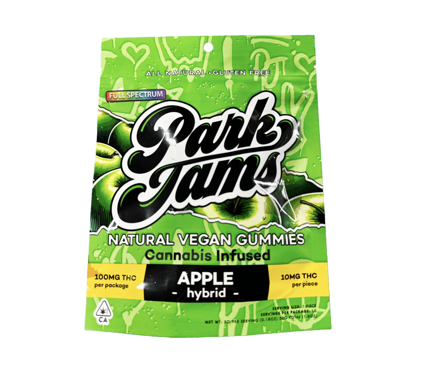 Photograph of product: Park Jams Natural Vegan Gummies - Apple (H)