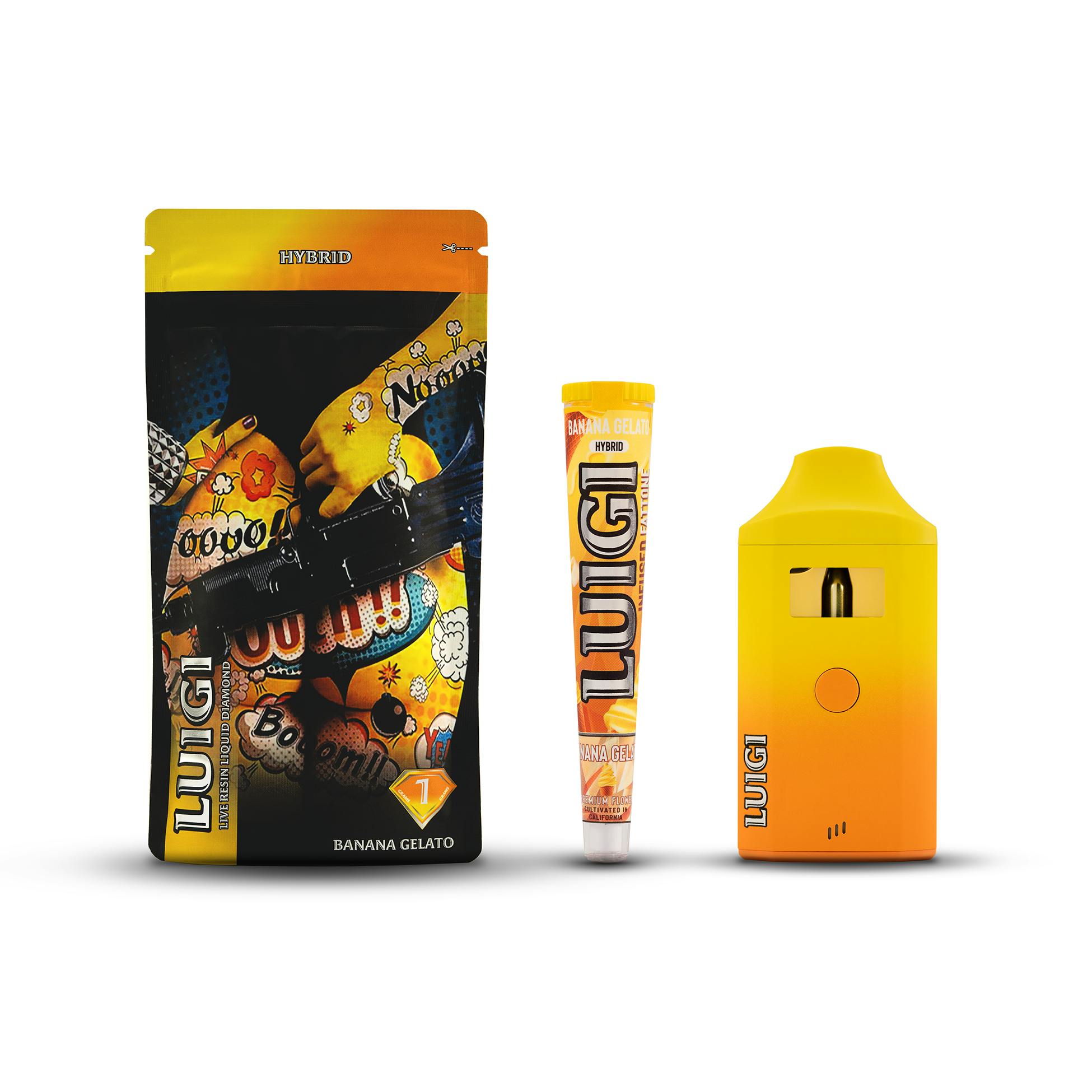 Photograph of product: BANANA GELATO - 1G AIO VAPE