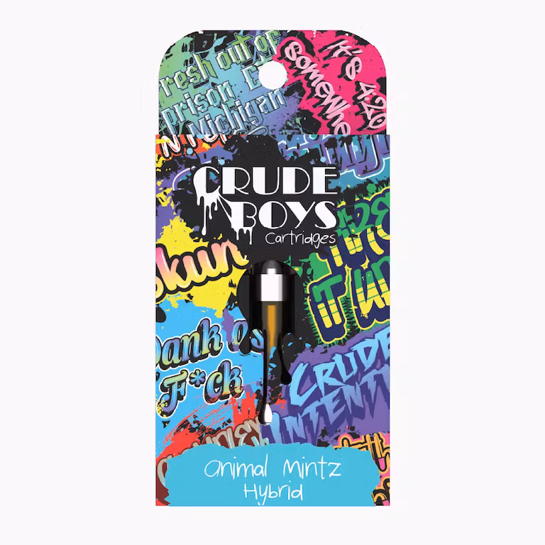 Photograph of product: Animal Mintz 510 Thread Distillate Cartridge | Crude Boys | 1g (5/$35)