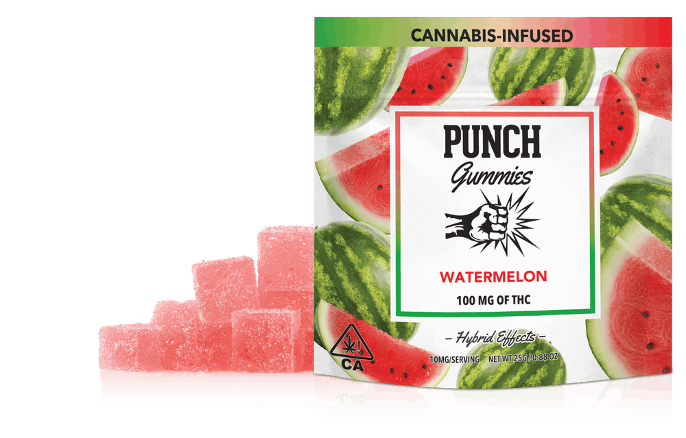 Photograph of product: PUNCH GUMMIES - WATERMELON 100MG