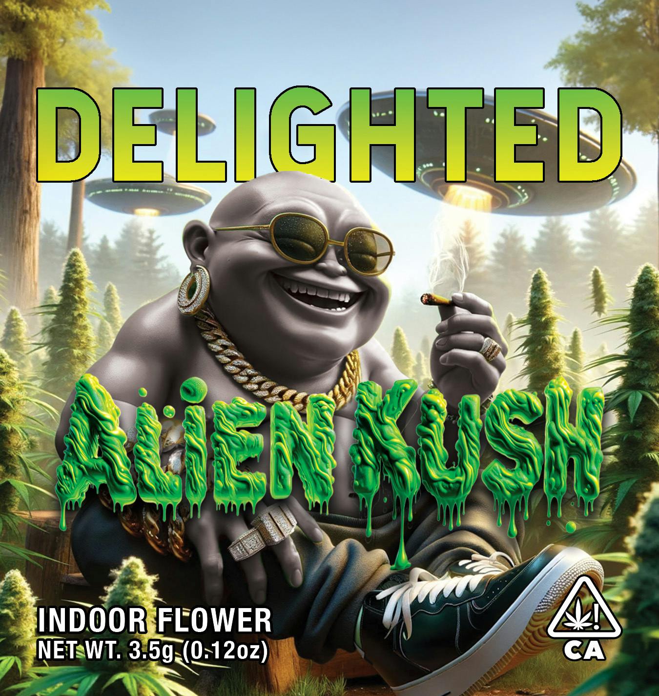 Photograph of product: ALIEN KUSH | 3.5G | Oui'd