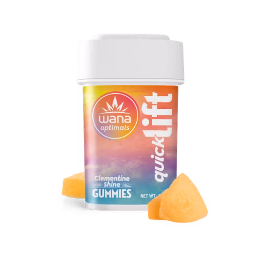 Photograph of product: Clementine Sunshine Quick Lift Gummies 300mg 20 Pack 1:1:1 CBG:THCV:THC