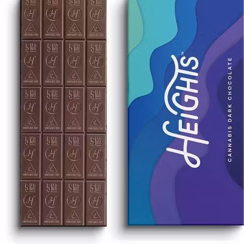 Photograph of product: Heights | 100mg TH-oui Oui'd Bar | Dark Chocolate