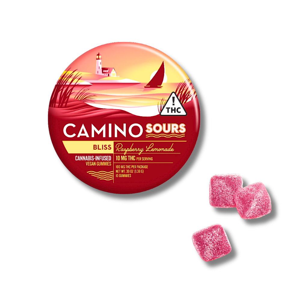 Photograph of product: Camino - Raspberry Lemonade Sour Gummies 10pk - 100mg