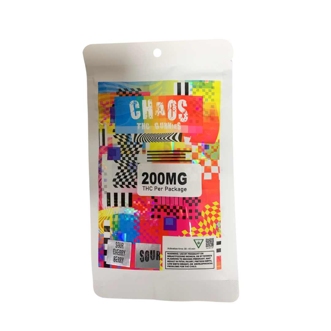 Photograph of product: Chaos | Sour Cherry Berry Gummies | 10x20mg | 200mg