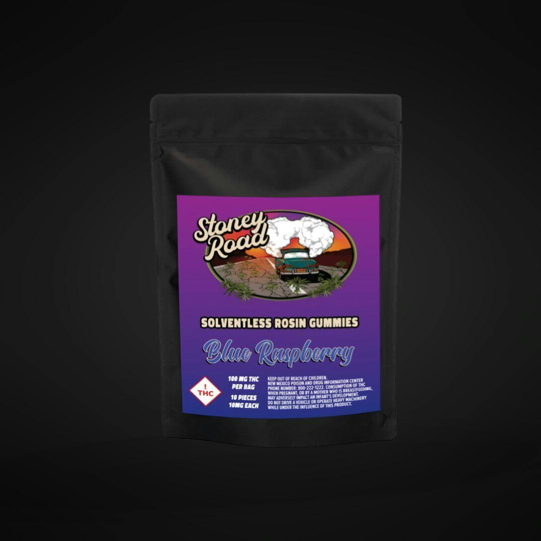 Photograph of product: Stoney Road - Blue Raspberry - Rosin Gummies - 100mg