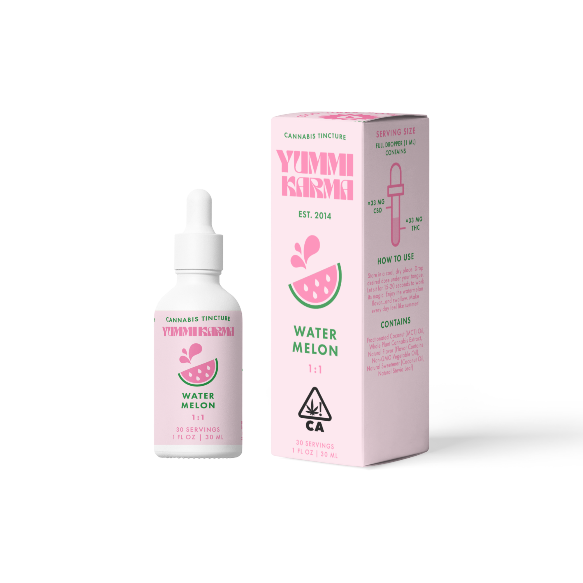 Photograph of product: Yummi Karma - Watermelon 1:1 - Tincture - 120mg - 30ml