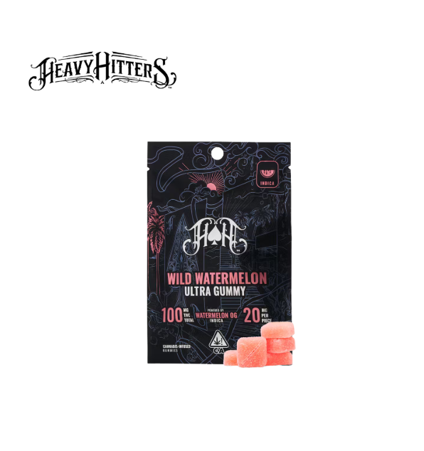 Photograph of product: WILD WATERMELON 100MG 5 PACK GUMMIES