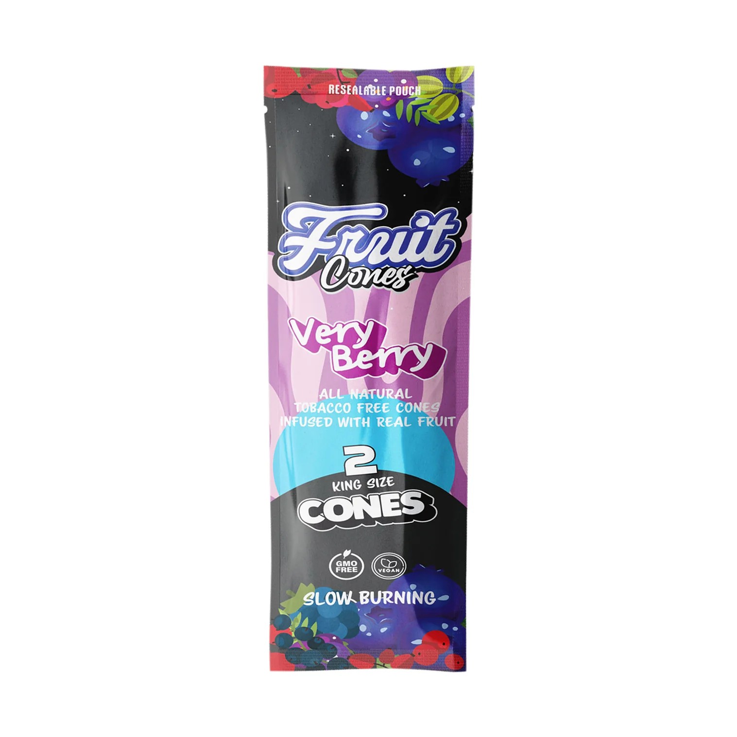 Photograph of Product: Fruit Cuts Natural Pulp Cones King Size - Very Berry