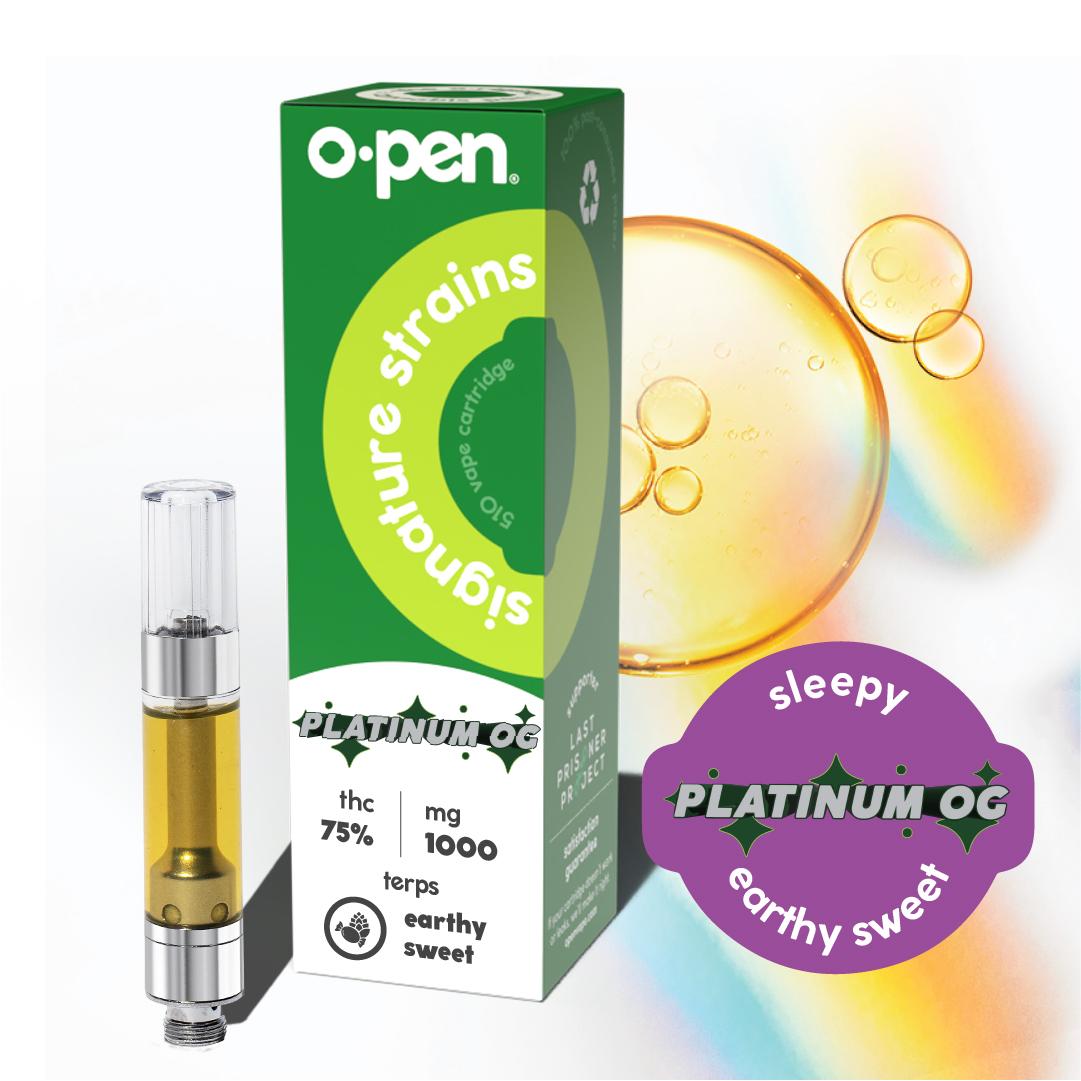 Photograph of product: O.pen Live Resin 1000mg(I)-Platinum OG