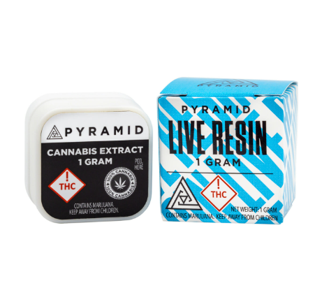 Photograph of product: Pyramid Concentrate 1g Live Resin- Chemdawg 91