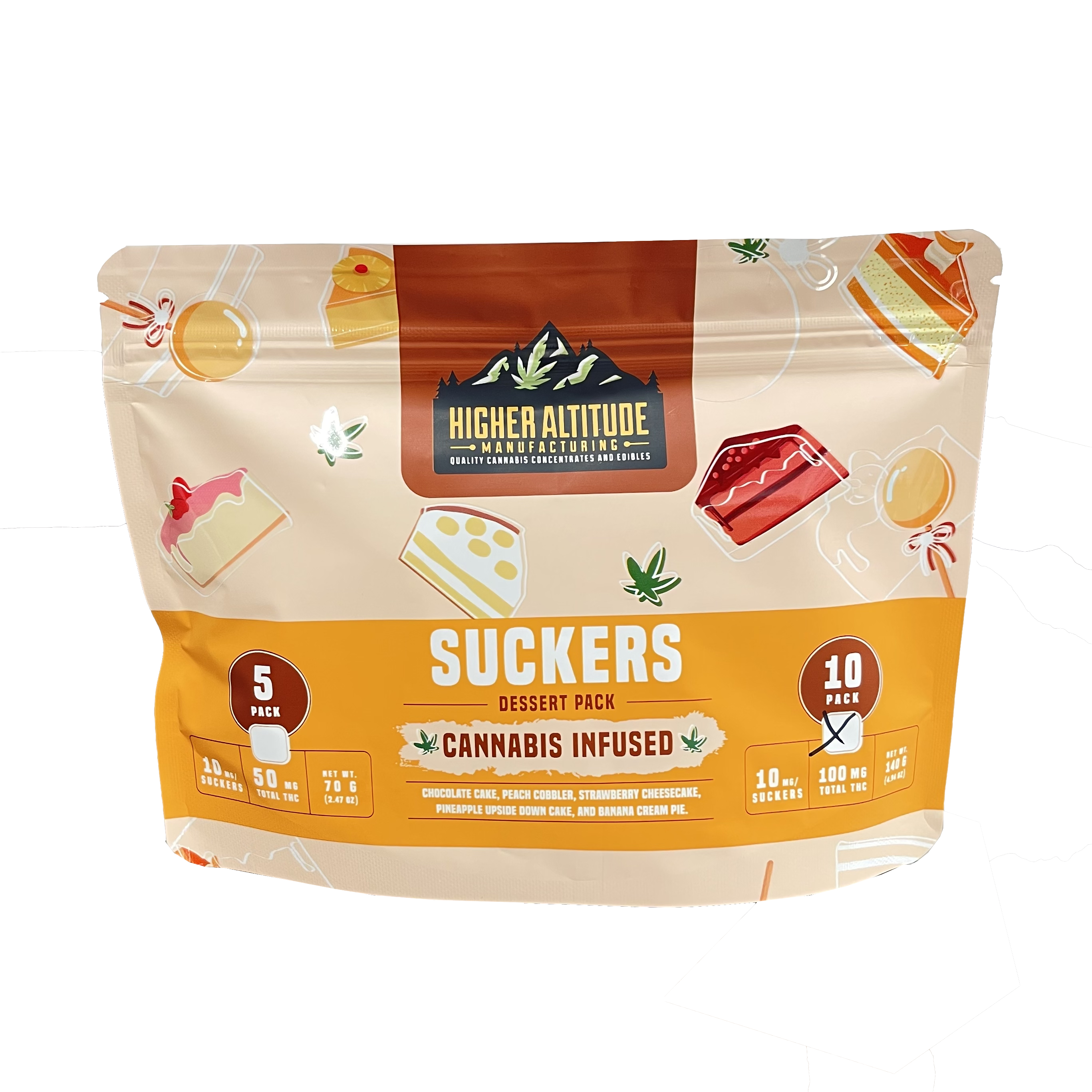 Photograph of product: Higher Altitude 100mg - Dessert Suckers
