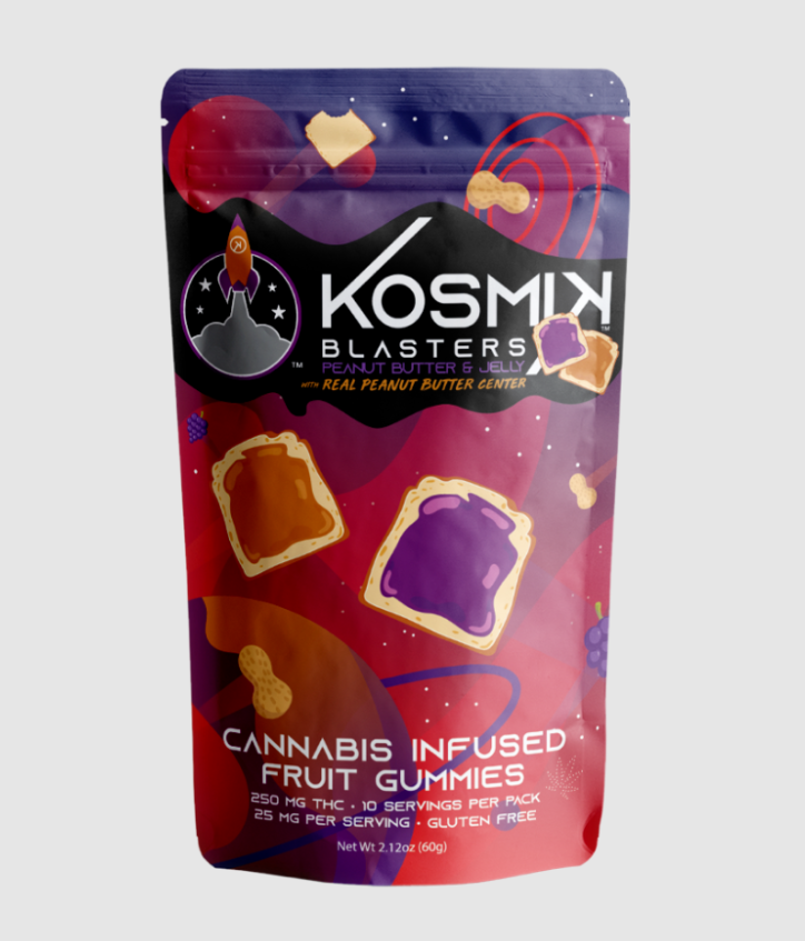 Photograph of product: Kosmik - Specialty Blaster | Peanut Butter & Jelly 100MG Edibles