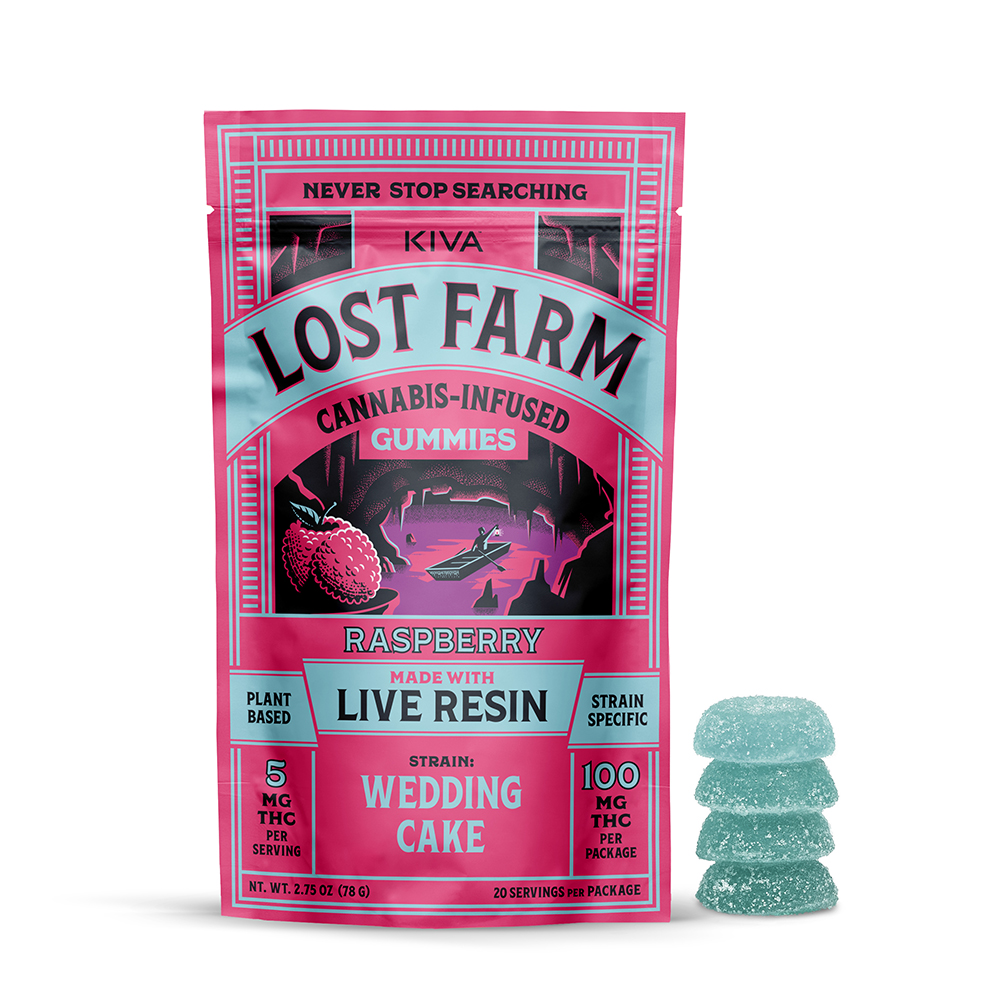 Photograph of product: Lost Farm Wedding Cake x Raspberry Gummies (20 Servings)