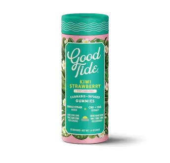 Photograph of product: Good Tide - Kiwi Strawberry 2:1:1 TH-oui:CBD:CBG Gummies - 200mg