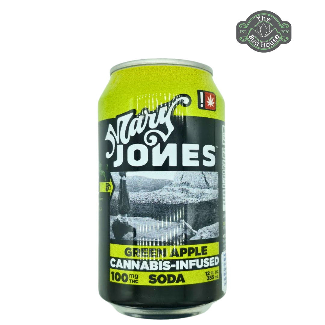 Photograph of product: Mary Jones 100mg GREEN APPLE Soda