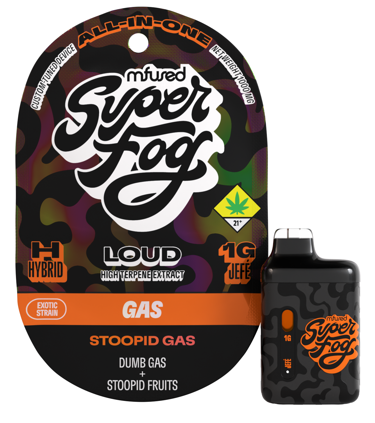 Photograph of product: Mfused Loud VAPE Stoopid Gas Disposable 1g