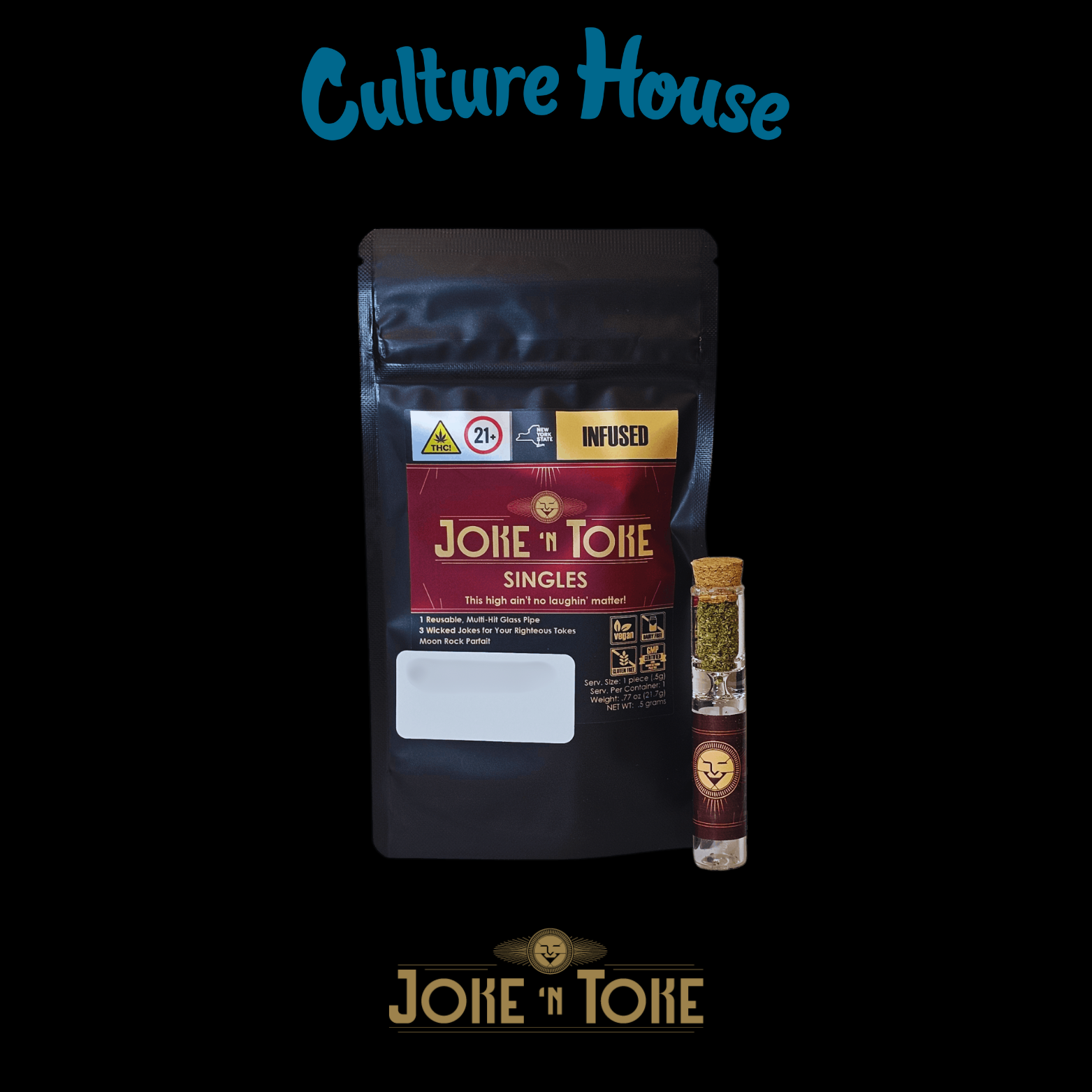 Photograph of product: Joke N Toke | Purple Dream | Infused Glass Pipe