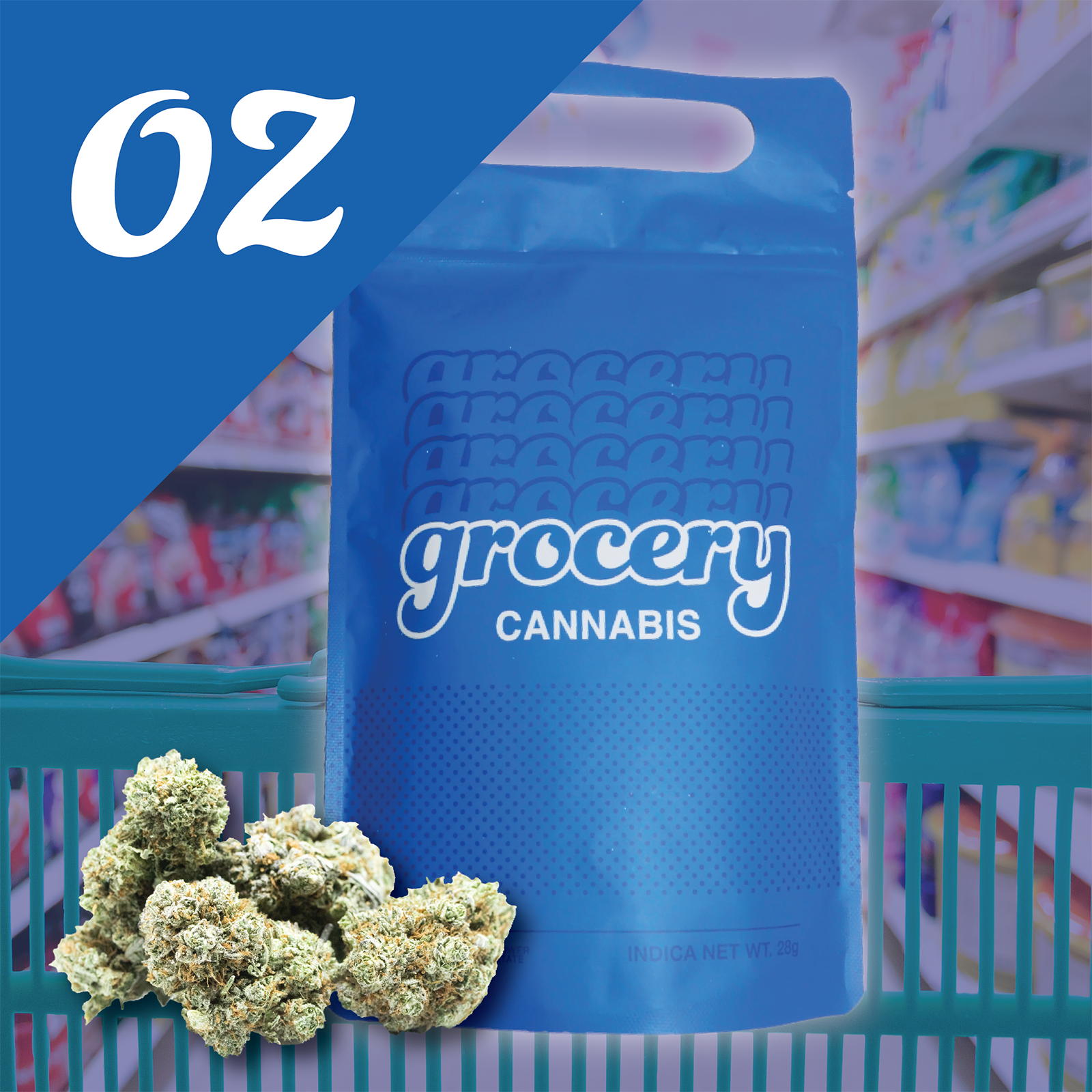 Photograph of product: Grocery | Gelato Kush Mint | Flower | Oui'd - 28g
