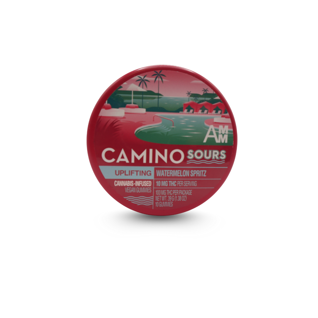 Photograph of product: The Collective | Camino | Sour Watermelon Spritz | Gummies | 100mg