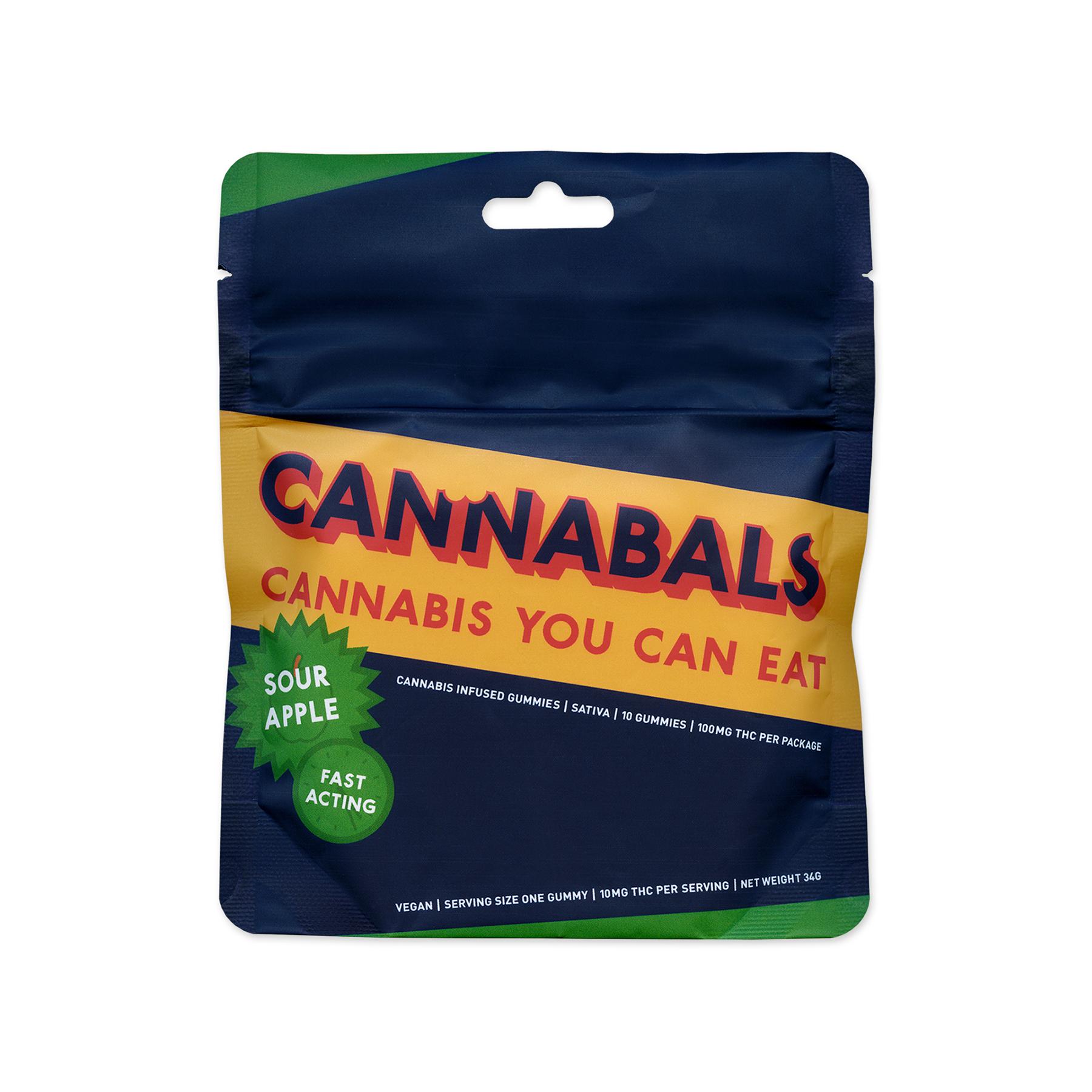 Photograph of product: Cannabals Gummies | 10 count (10mg each) | Sour Apple