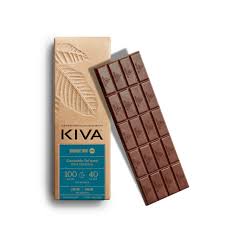 Photograph of product: Kiva | Midnight Mint Dark Chocolate Bar w/CBN | 200mg