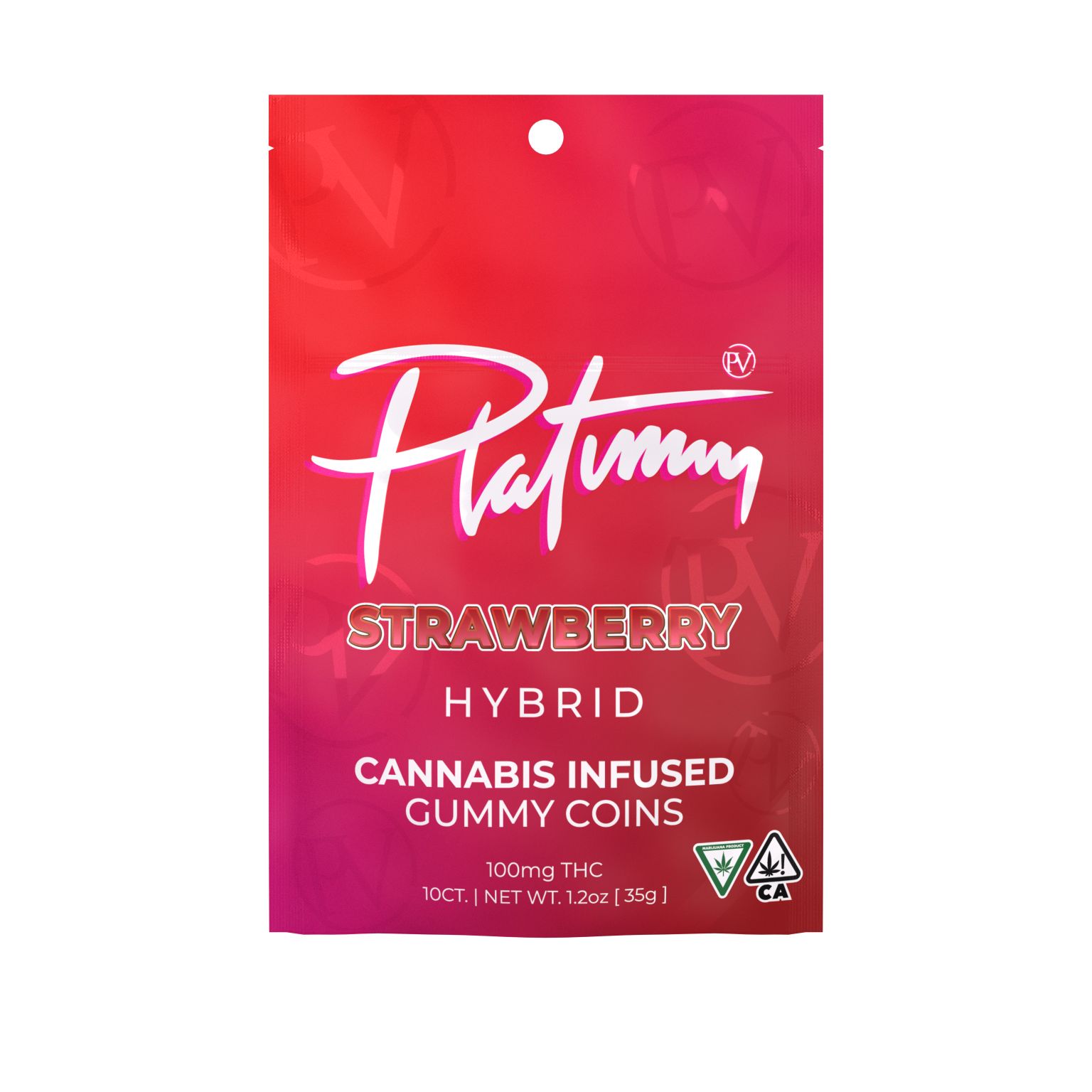 Photograph of product: Platinum Vape | Strawberry | 100mg Gummies