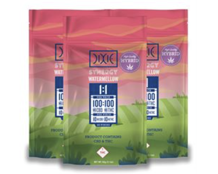 Photograph of product: Dixie | Watermellow | 1:1 TH-oui:CBD Gummies