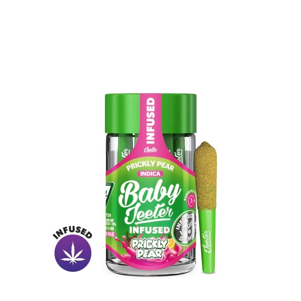 Photograph of product: Jeeter | 5 x 0.5g Infused Pre-Roll Pack | Prickly Pear (Oui'd)