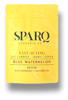 Photograph of product: Blue Watermelon Fast Acting Gummies | 100mg