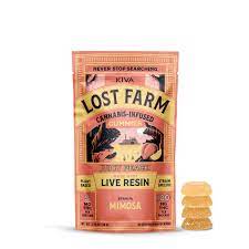 Photograph of product: Lost Farm Juicy Peach Live Resin Gummies (10 x 20mg) 200mg